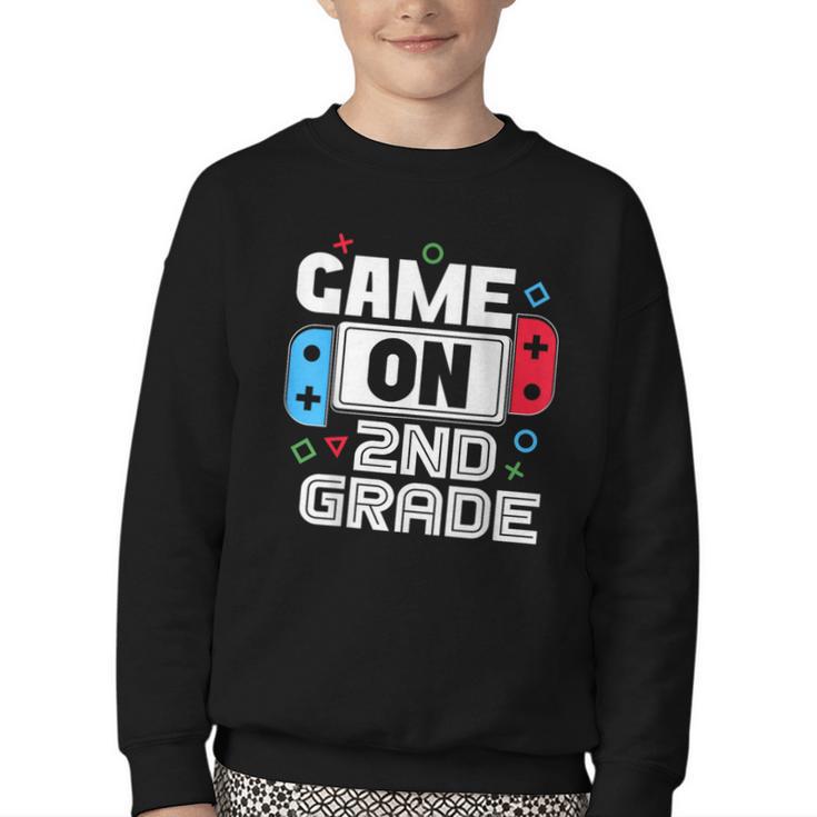 Gamer Back To School Game 2nd Grade Kids Boys Youth Crewneck Sweatshirt