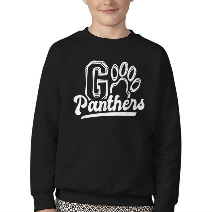 Go Cheer Panthers School Spirit Team Panther Back To School Youth Crewneck Sweatshirt Go Cheer Panthers School Spirit Team Panther Back To School Youth Crewneck Sweatshirt