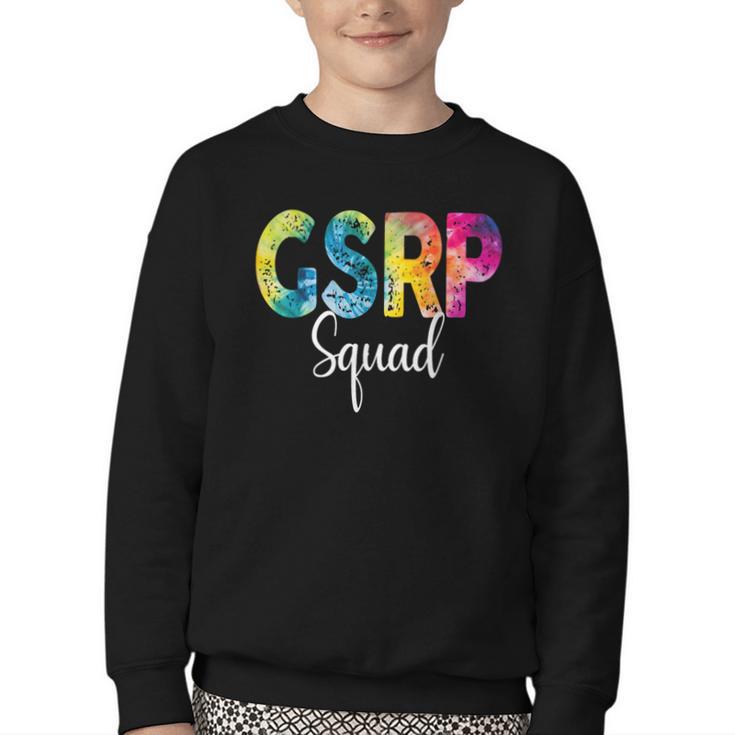 GSRP Squad Tie Dye Back To School Women Appreciation Youth Crewneck Sweatshirt