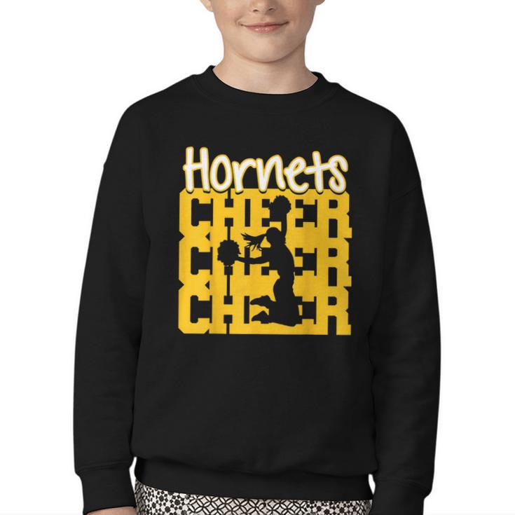 Hornets Cheer Back To School Cheerleading Spirit GY Youth Crewneck Sweatshirt