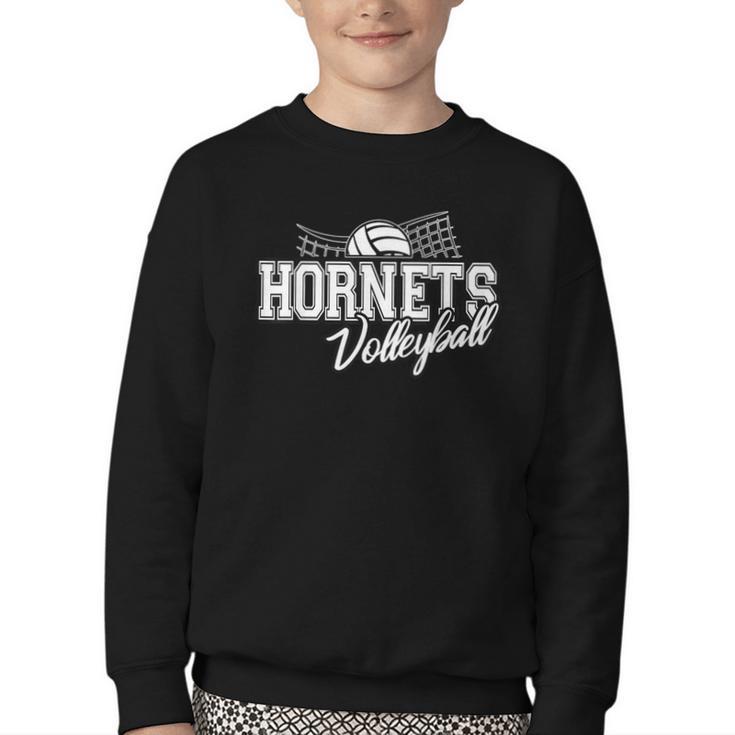 Hornets Volleyball Back To School Spirit Youth Crewneck Sweatshirt