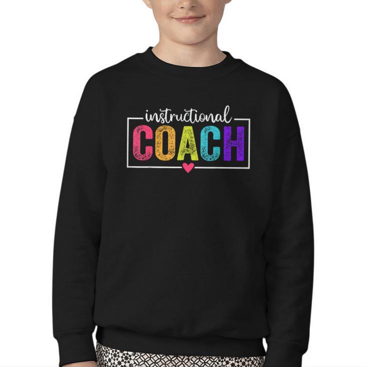 Instructional Coach Appreciation Back To School Youth Crewneck Sweatshirt