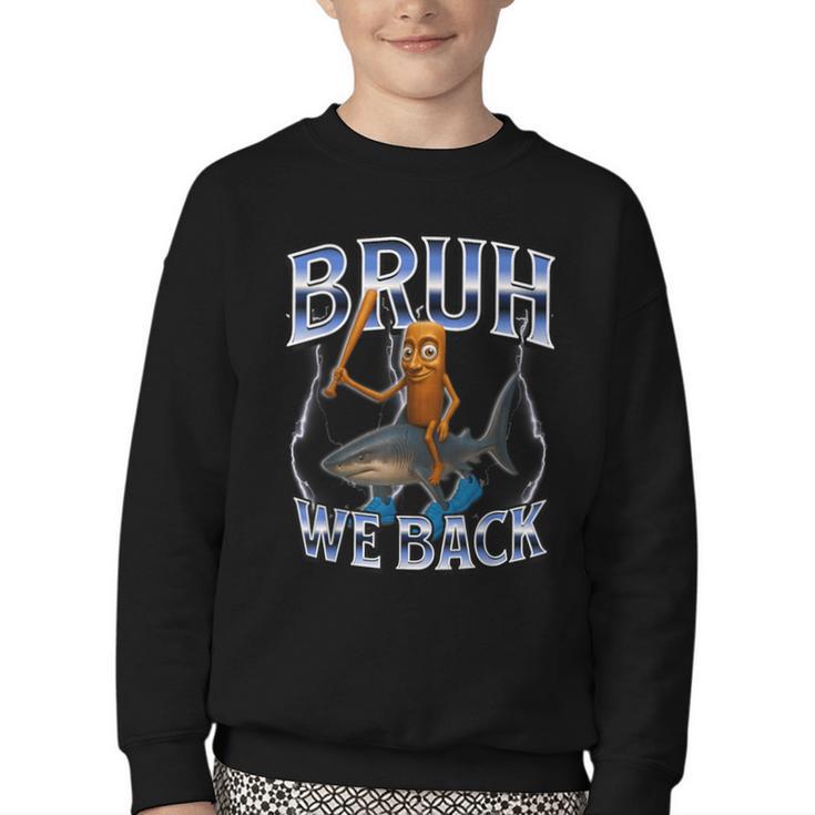 Italian Brainrot Back To School Youth Crewneck Sweatshirt
