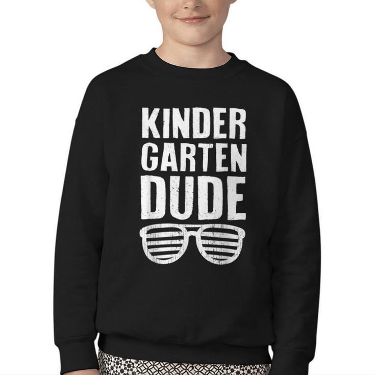 Kindergarten Dude First Day Back To School Boys Kids Youth Crewneck Sweatshirt