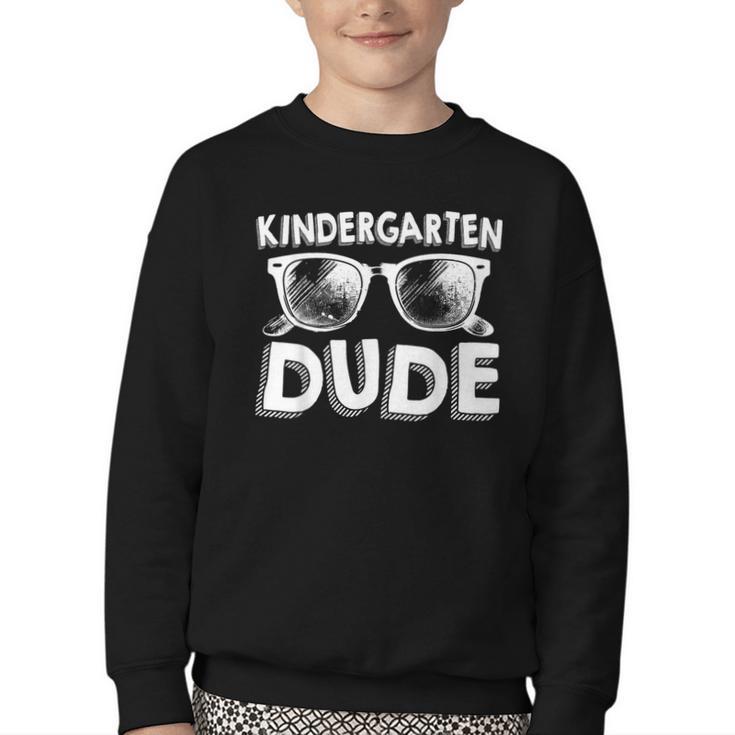 Kindergarten Dude Shirt Back To School Kinder Crew Youth Crewneck Sweatshirt