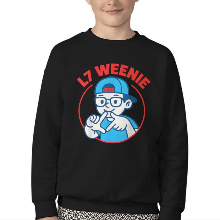 L7 Weenie Baseball Softball Youth Crewneck Sweatshirt