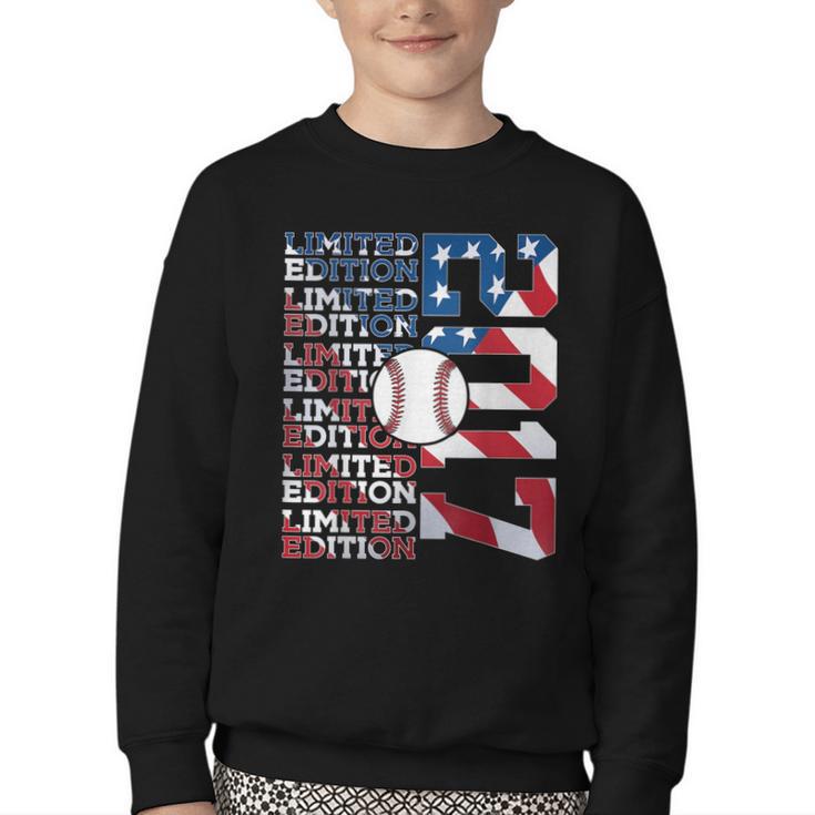 Limited Edition 2017 Baseball 9TH Birthday Youth Crewneck Sweatshirt