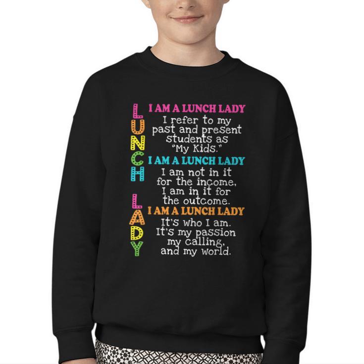 Lunch Hero Squad Lunch Ladies Cafeteria Crew Back To School Youth Crewneck Sweatshirt