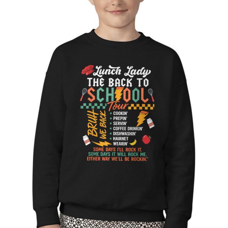 Lunch Lady Back To School Tour Youth Crewneck Sweatshirt