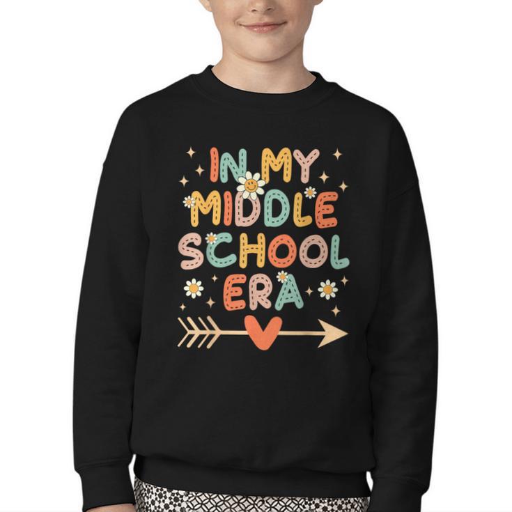 In My Middle School Era Back To School Outfits For Teache Youth Crewneck Sweatshirt