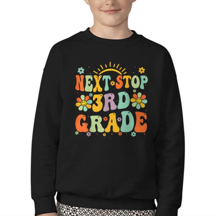 Next Stop 3rd Grade Graduation To Third Grade Back To School Youth Crewneck Sweatshirt