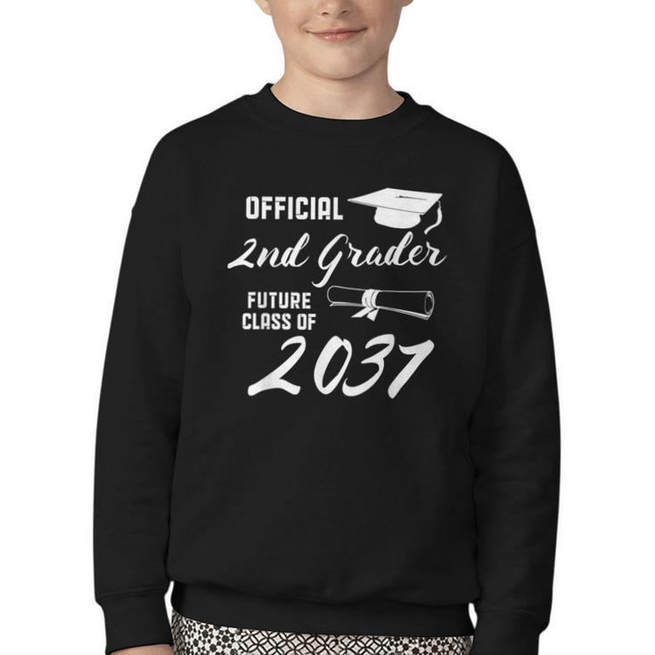 Official 2nd Grader Future Class Of 2037 Back To School Youth Crewneck Sweatshirt