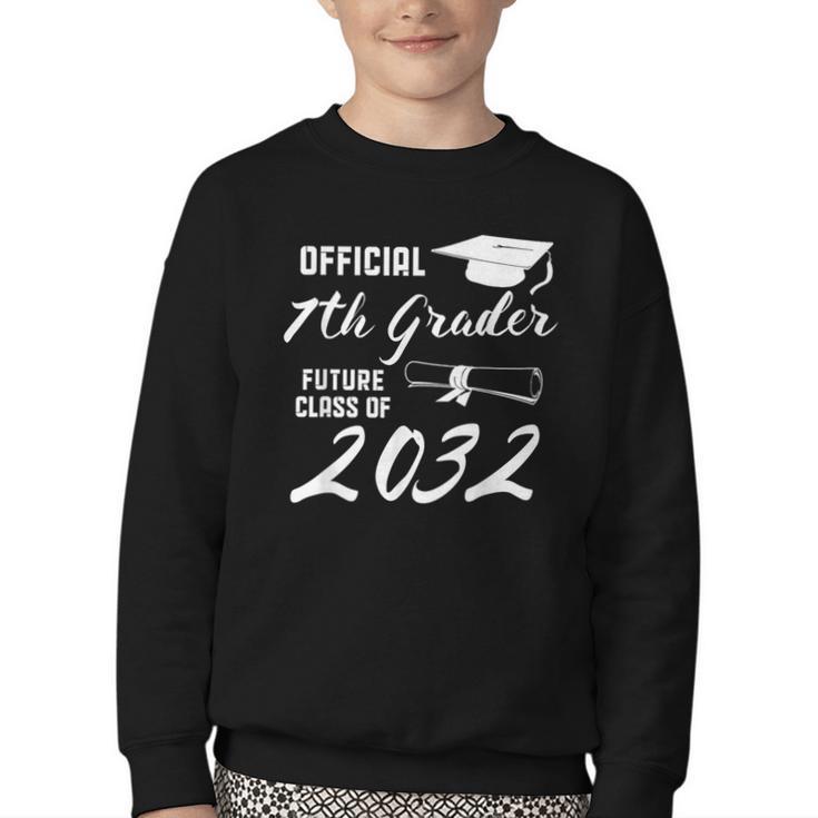 Official 7th Grader Future Class Of 2032 Back To School Youth Crewneck Sweatshirt