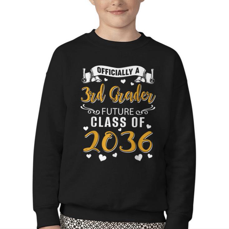 Officially a 3rd Grader Future Class Of 2036 Back To School Youth Crewneck Sweatshirt