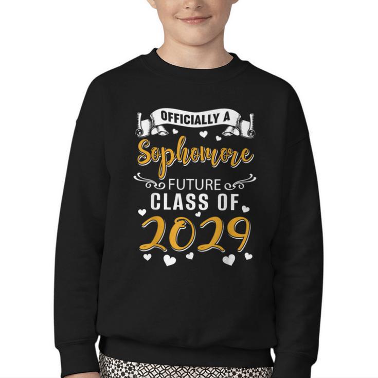 Officially a Sophomore Future Class Of 2029 Back To School Youth Crewneck Sweatshirt