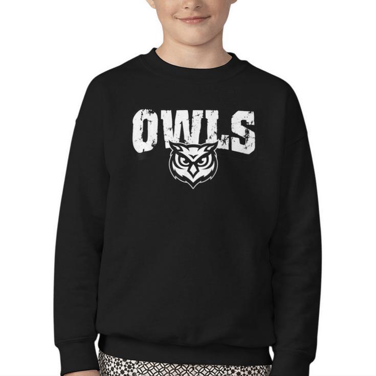 Owls Back To School Spirit Youth Crewneck Sweatshirt