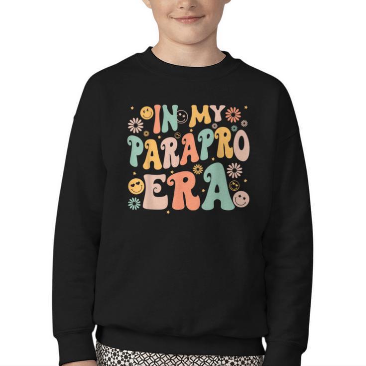 In My Parapro Era Retro Back To School Youth Crewneck Sweatshirt