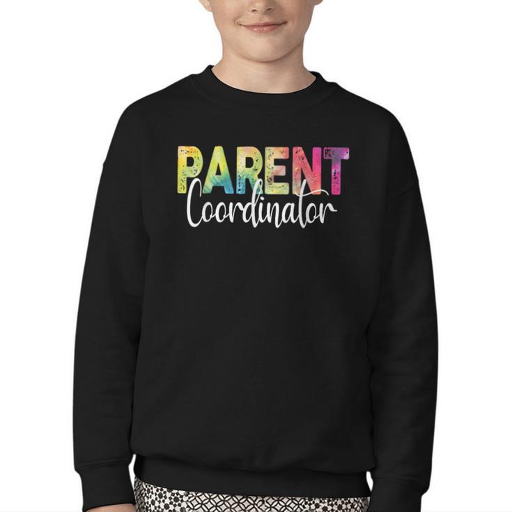 Parent Coordinator Tie Dye Back To School Appreciation Youth Crewneck Sweatshirt