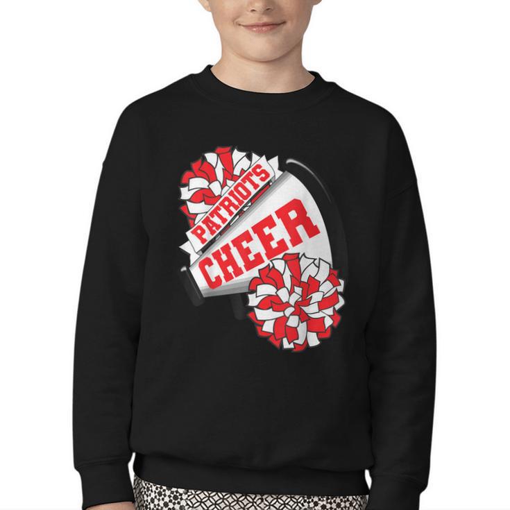 Patriots Cheer Back To School Cheerleading Spirit R Youth Crewneck Sweatshirt