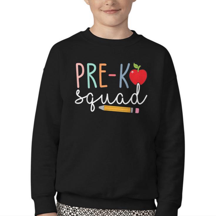 Pre-K Squad Tshirt Pre-K Back To School Youth Crewneck Sweatshirt