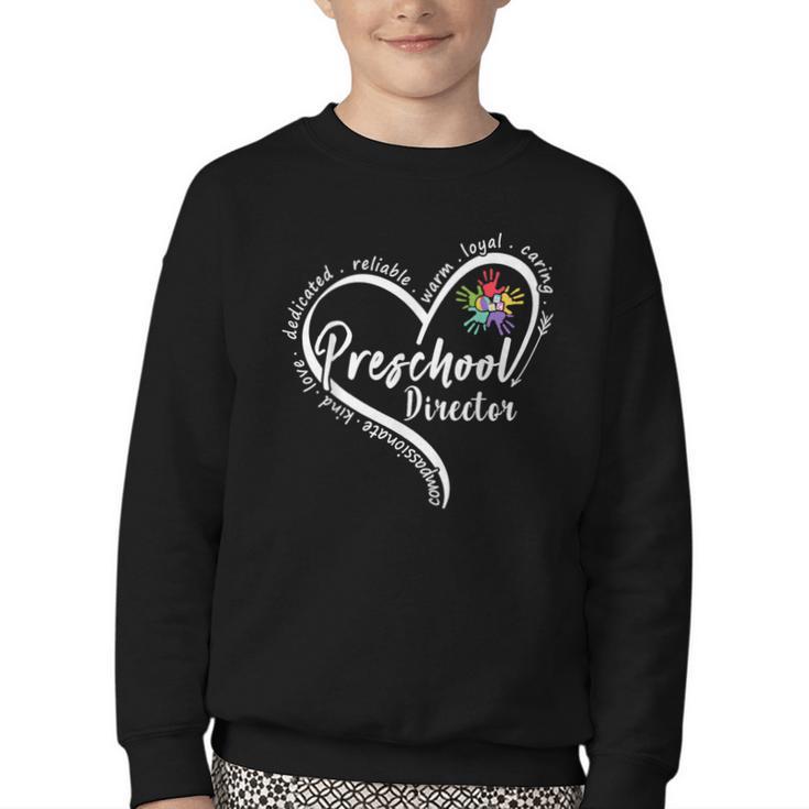 Preschool Director Assistant Back To School Daycare Thank Youth Crewneck Sweatshirt Preschool Director Assistant Back To School Daycare Thank Youth Crewneck Sweatshirt