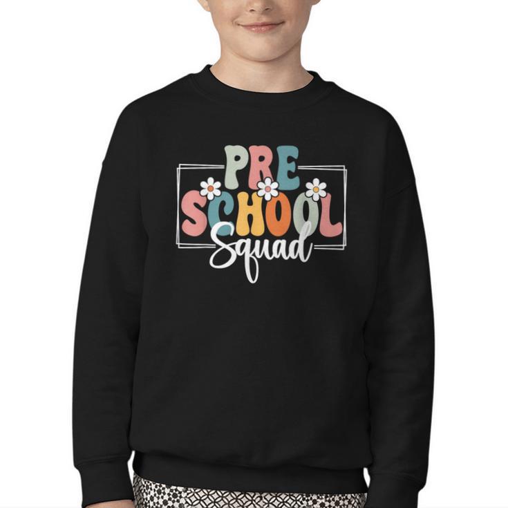 Preschool Squad Back To School Preschool Crew Youth Crewneck Sweatshirt