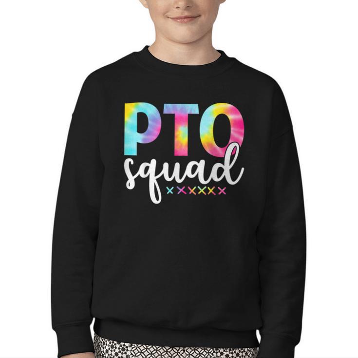 Pto Squad Groovy Back To School Women Appreciation Youth Crewneck Sweatshirt