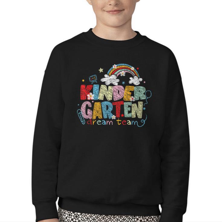 Rainbow Kindergarten Dream Painting Team Back To School Youth Crewneck Sweatshirt Rainbow Kindergarten Dream Painting Team Back To School Youth Crewneck Sweatshirt