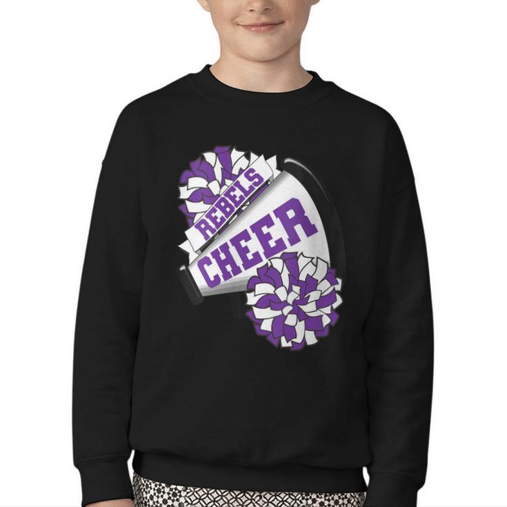 Rebels Cheer Back To School Cheerleading Spirit P Youth Crewneck Sweatshirt