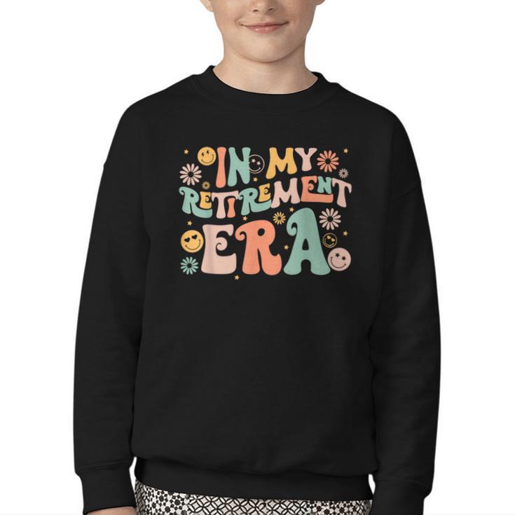In My Retirememt Era Retro Back To School Youth Crewneck Sweatshirt