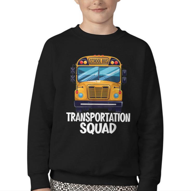 School Bus Driver Back To School Transportation Squad Youth Crewneck Sweatshirt