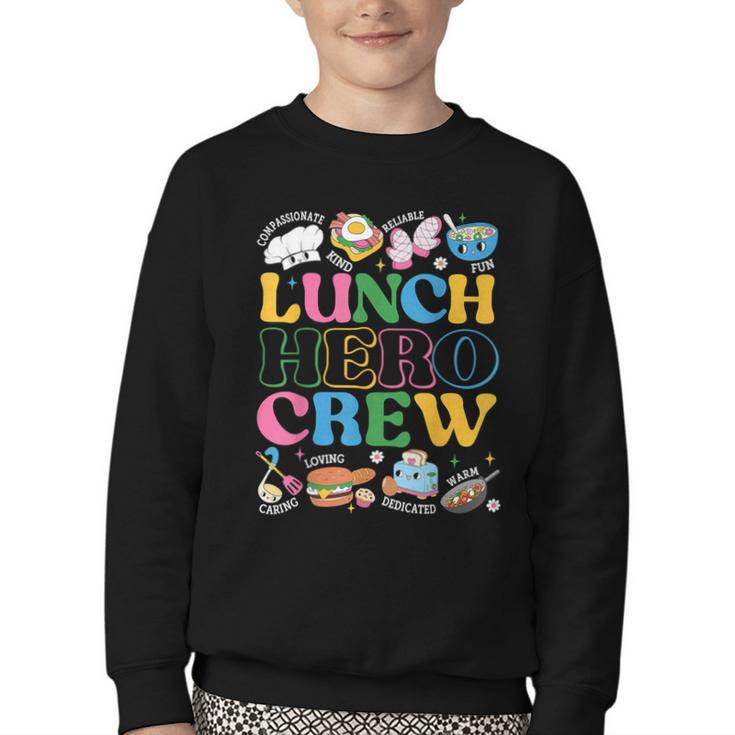 School Lunch Hero Squad Crew Back To School Women Men Youth Crewneck Sweatshirt