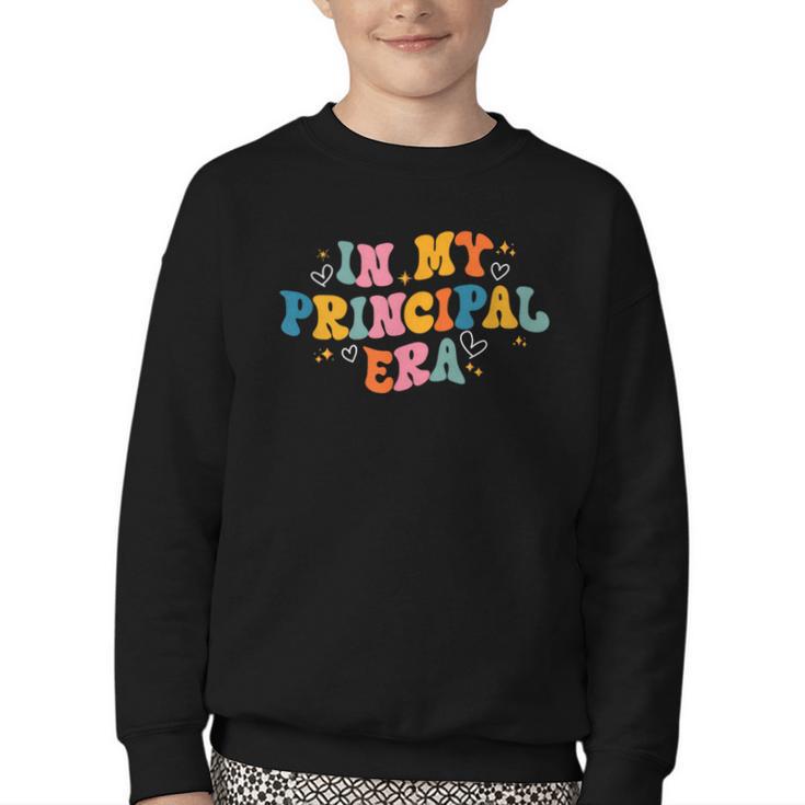 School Principal Back To School In My Principal Era Youth Crewneck Sweatshirt