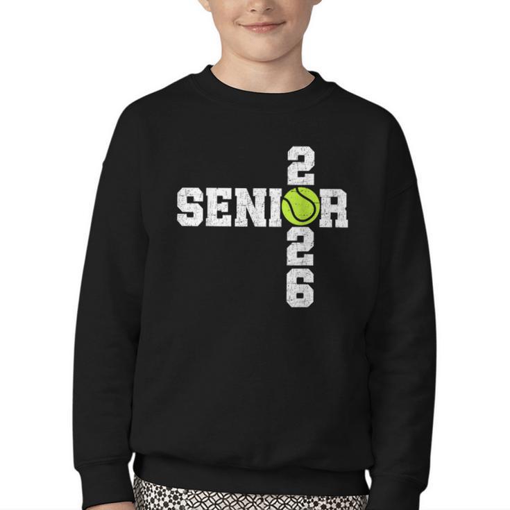 Senior Class Of 2026 Tennis Seniors Back To School 2026 Youth Crewneck Sweatshirt