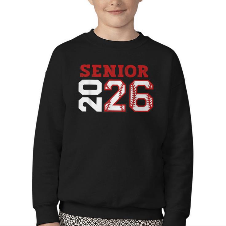 Senior Night Class Of 2026 Baseball Seniors Matching Team Youth Crewneck Sweatshirt