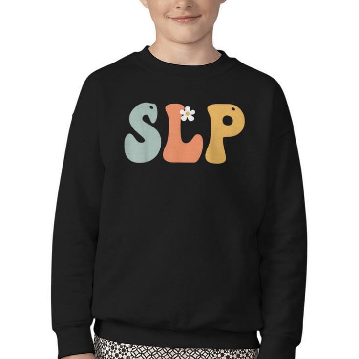 SLP Groovy Women Appreciation Day Hello Back To School Youth Crewneck Sweatshirt