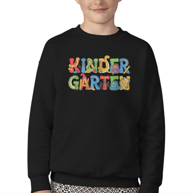 Snake Kindergarten Back To School Kids Boys Girls Youth Crewneck Sweatshirt