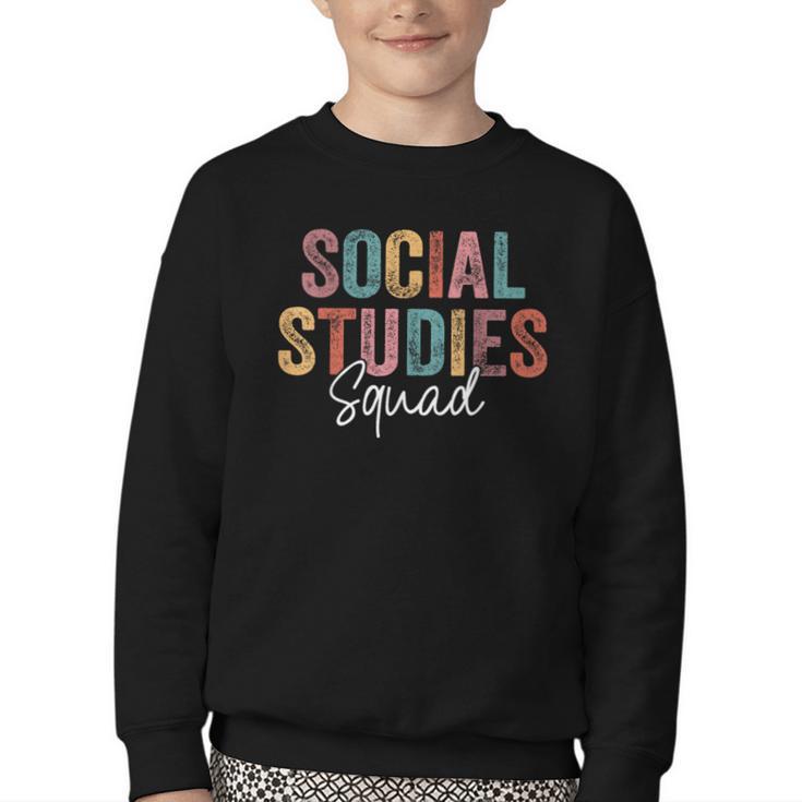 Social Studies Squad Back To School Appreciation Youth Crewneck Sweatshirt