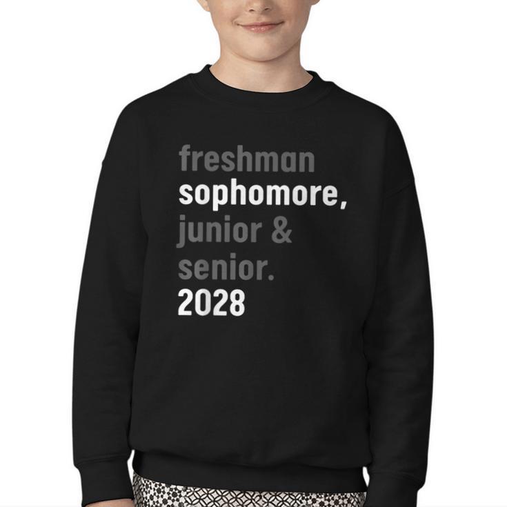Sophomore Class Of 2028 Shirt Back To School High School Tee Youth Crewneck Sweatshirt