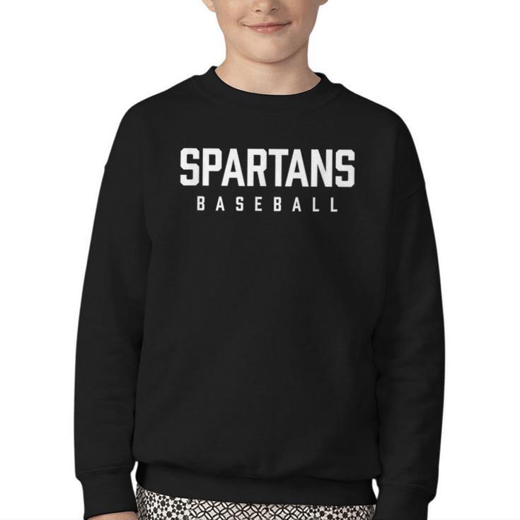 Spartans Baseball Inspired Youth Crewneck Sweatshirt