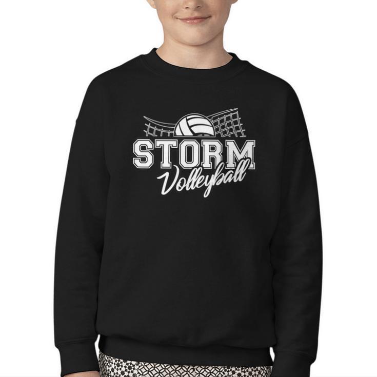 Storm Volleyball Back To School Spirit Youth Crewneck Sweatshirt