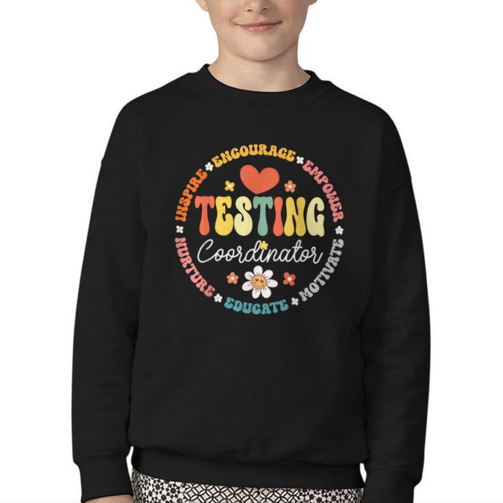 Testing Coordinator Appreciation Week Back To School Youth Crewneck Sweatshirt