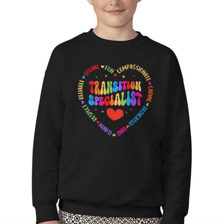Transition Specialist Appreciation Week Back To School Youth Crewneck Sweatshirt