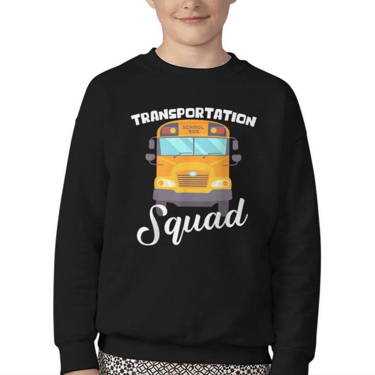 Transportation Squad Back To School Bus Driver Monitor Aide Youth Crewneck Sweatshirt