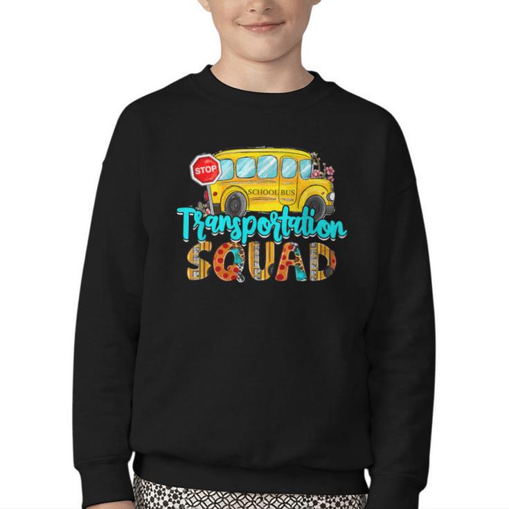 Transportation Squad Bus Driver Back To School Youth Crewneck Sweatshirt