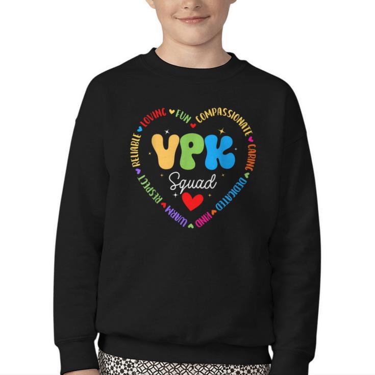 VPK Squad First Day Of VPK Back To School Youth Crewneck Sweatshirt
