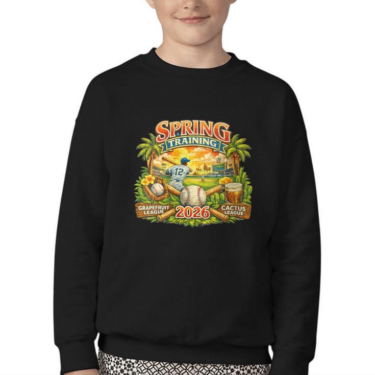 Women's Awesome Spring Trainings 2026 Baseball Arizona Florida Youth Crewneck Sweatshirt
