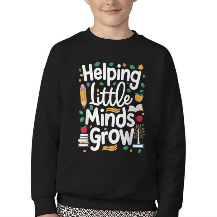 Women's Helping Little Minds Grow Back To School Apparel Youth Crewneck Sweatshirt