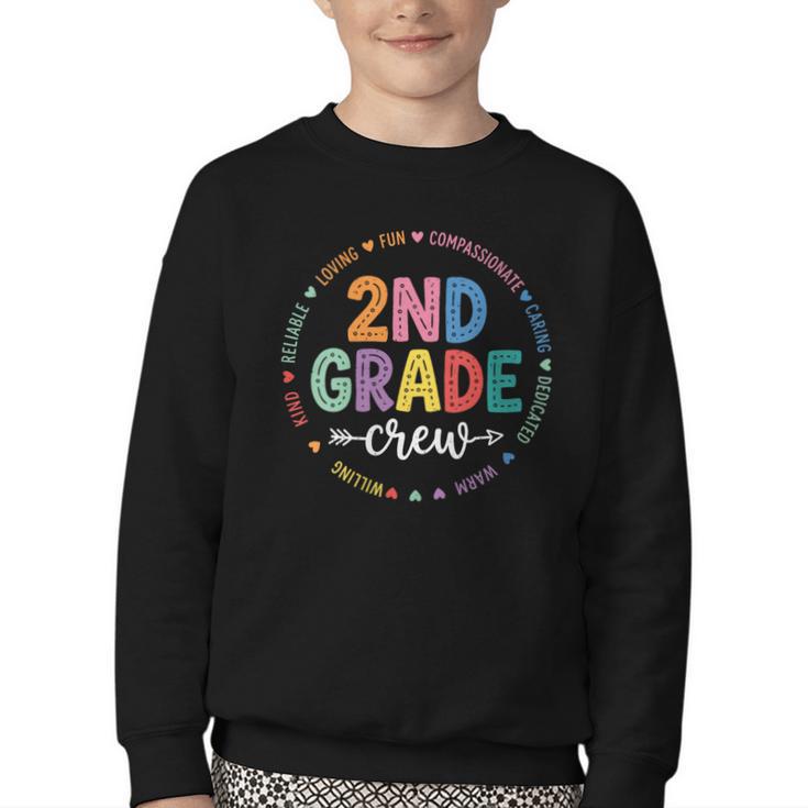 Women's Second 2ND Grade Crew Back To School Kids Students Tee Youth Crewneck Sweatshirt