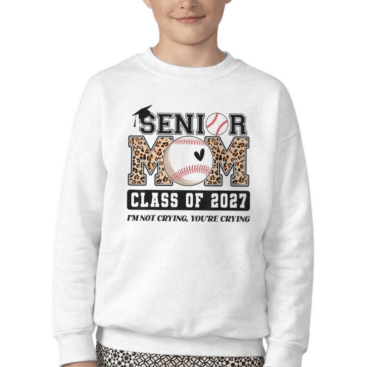 Baseball Senior Class Of 2027 Senior 2027 Graduation Women Youth Crewneck Sweatshirt